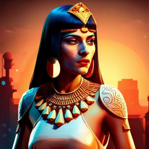 Cleopatra, Queen of Egypt: Art Nouveau Concept