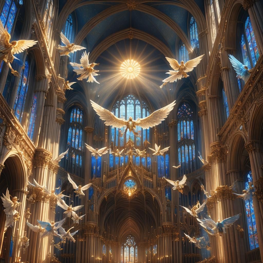 Angelic Choirs Sing in Heavenly Cathedral