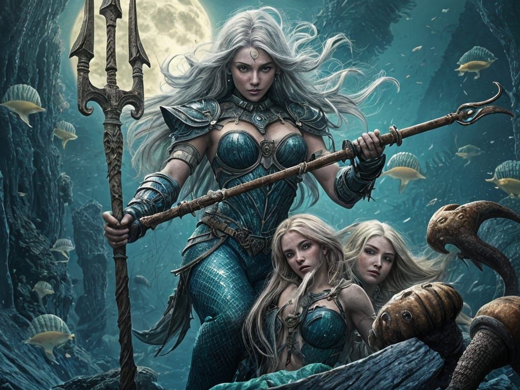 Ultra-Realistic Mermaid Guardian in Flux Schnell Style