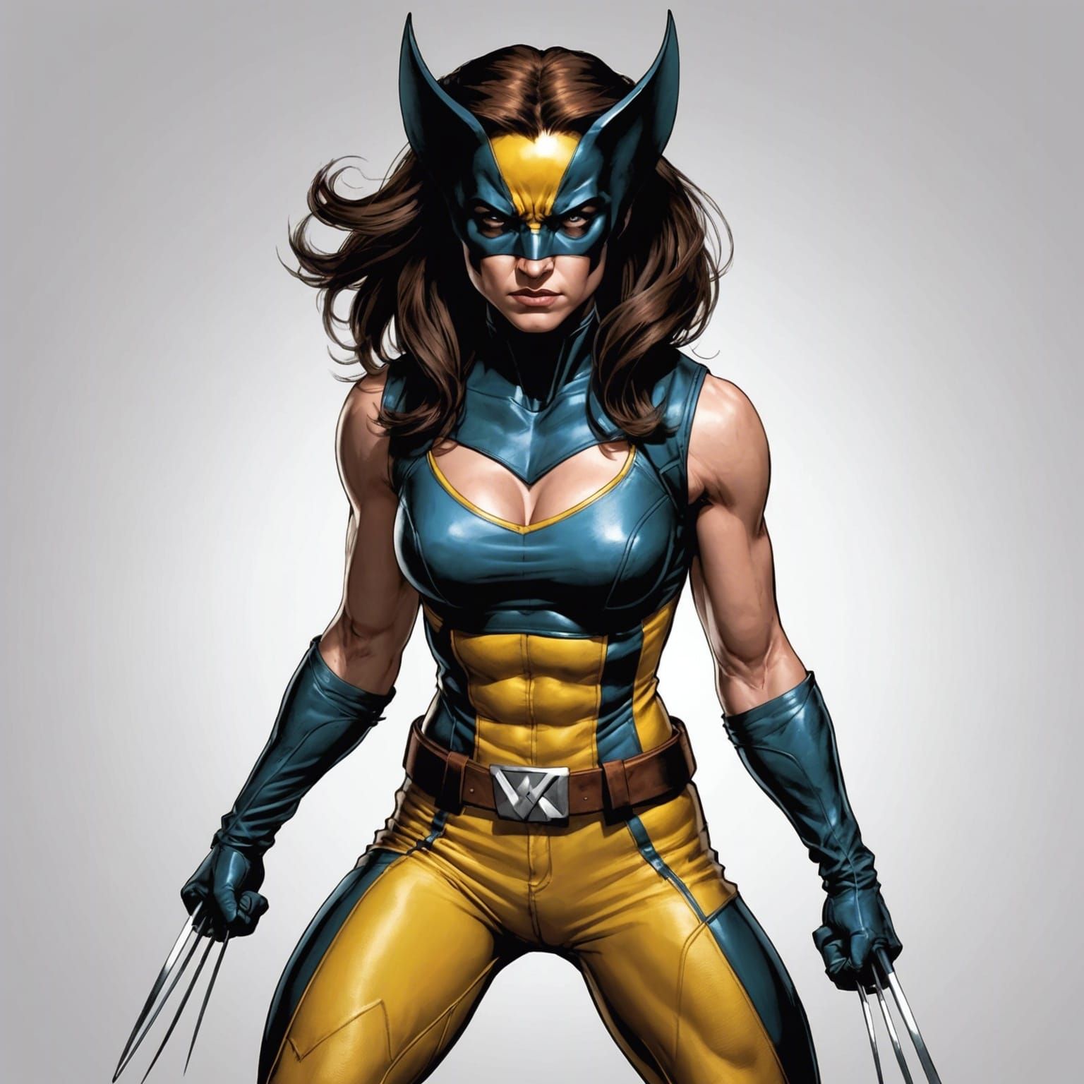 Female Wolverine Character Illustration