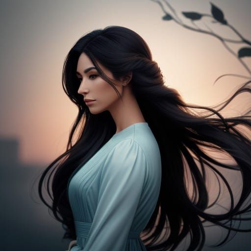 Ethereal Couple Silhouetted in Whimsical Harmony