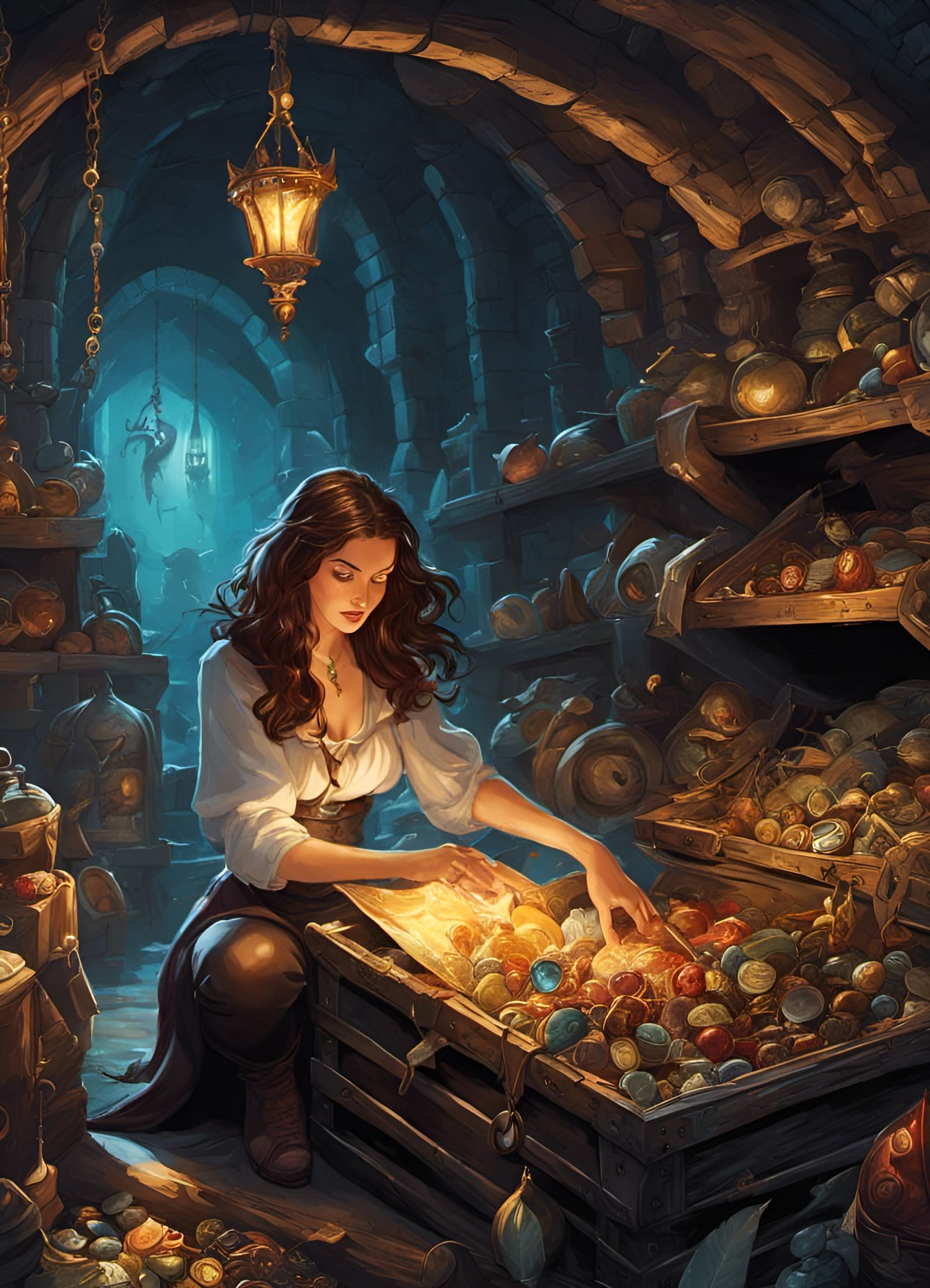 Joyful Adventuress Finds Dungeon Treasures