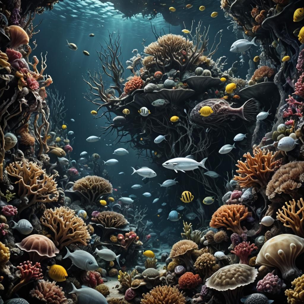 Hyperrealistic Deep Sea Ecosystem in HDR