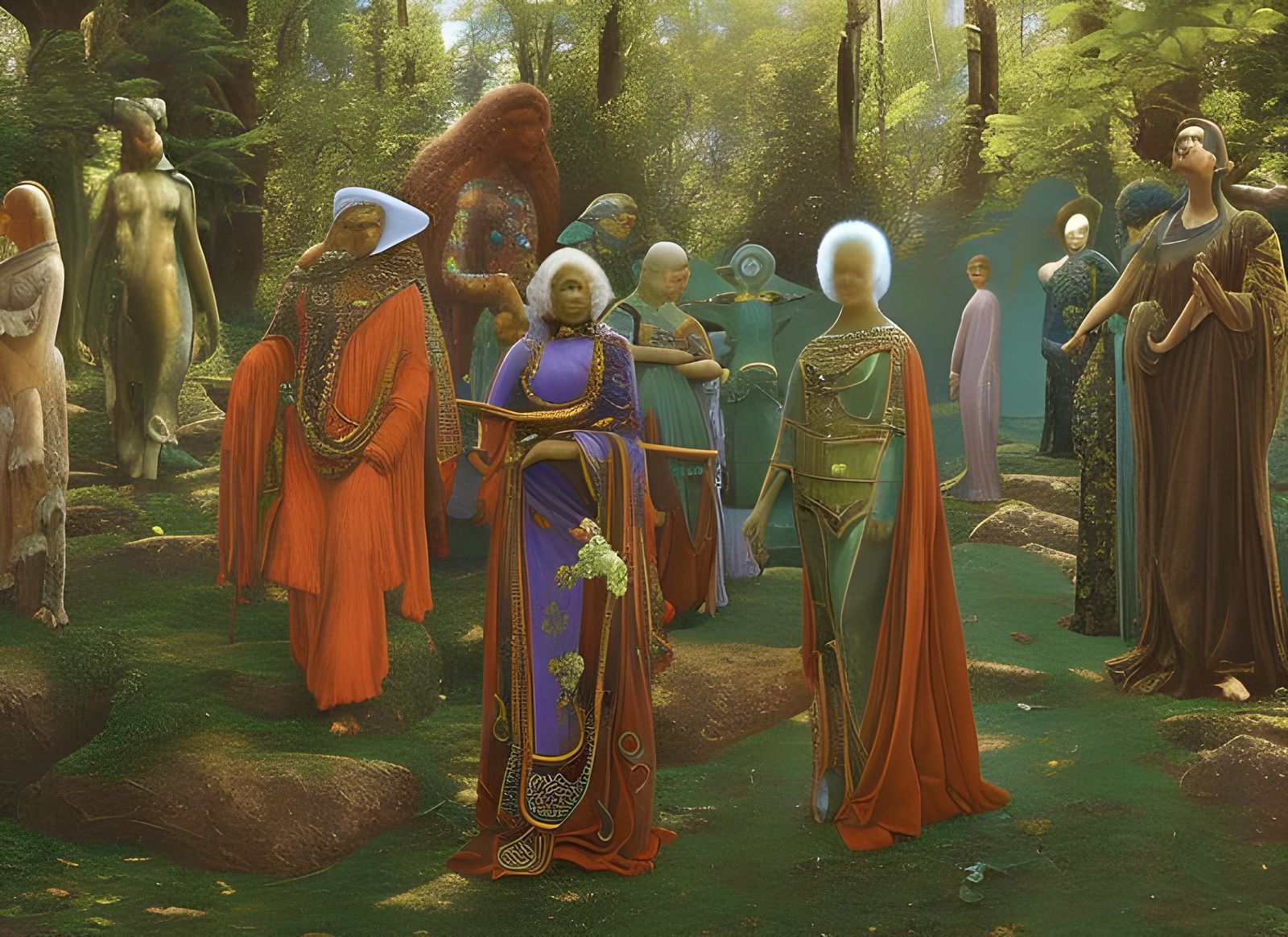 Pictorial History of Bipedal Beings in Dreamy Light