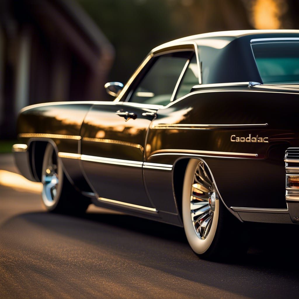 Cadillac on Gold Rims: Professional Car Photography