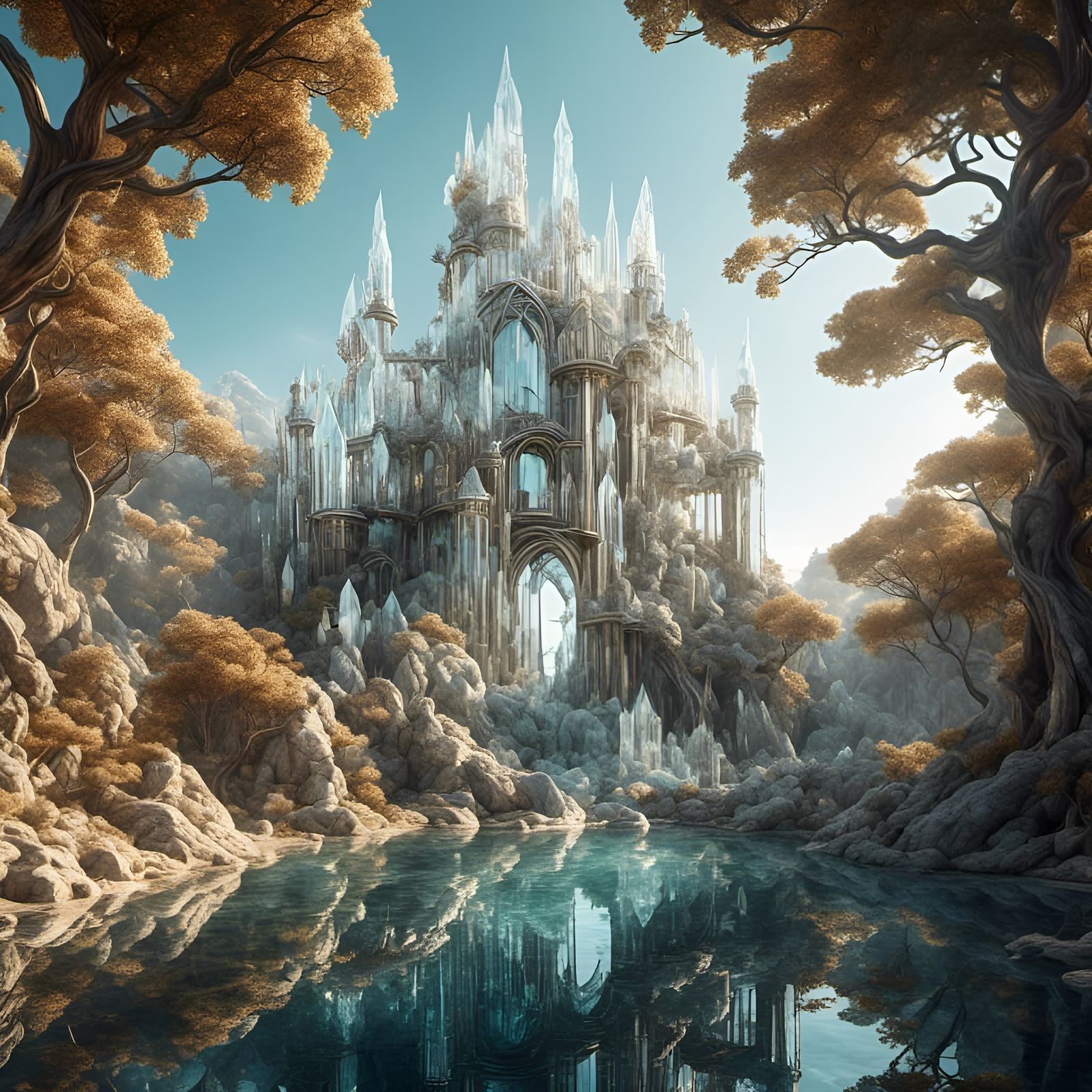 Crystal Castle Ruins on Island