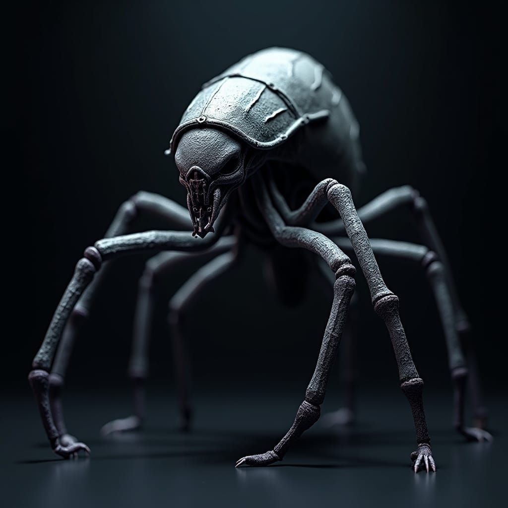 Menacing Skrell: High-Contrast 3D Rendering