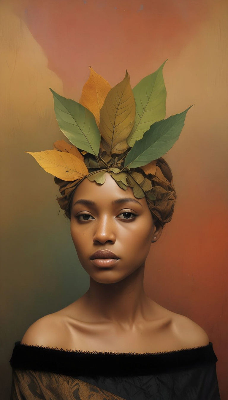 Foliage Crown in Surrealist Art Style