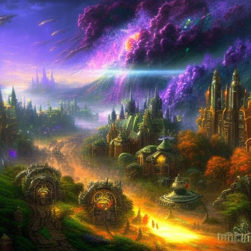 Starcraft Ethereal Fantasy in Maximalist Style