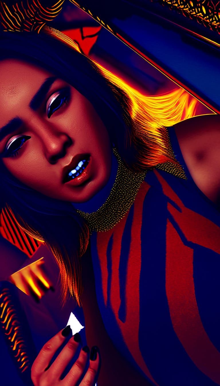 Fantasy Art of a Mexican Female Vampire