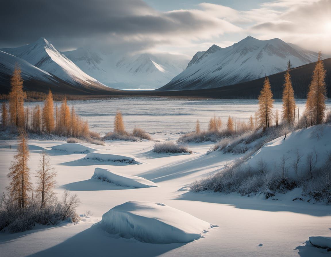 Serenely Haunting Arctic Wilderness Landscape in HDR