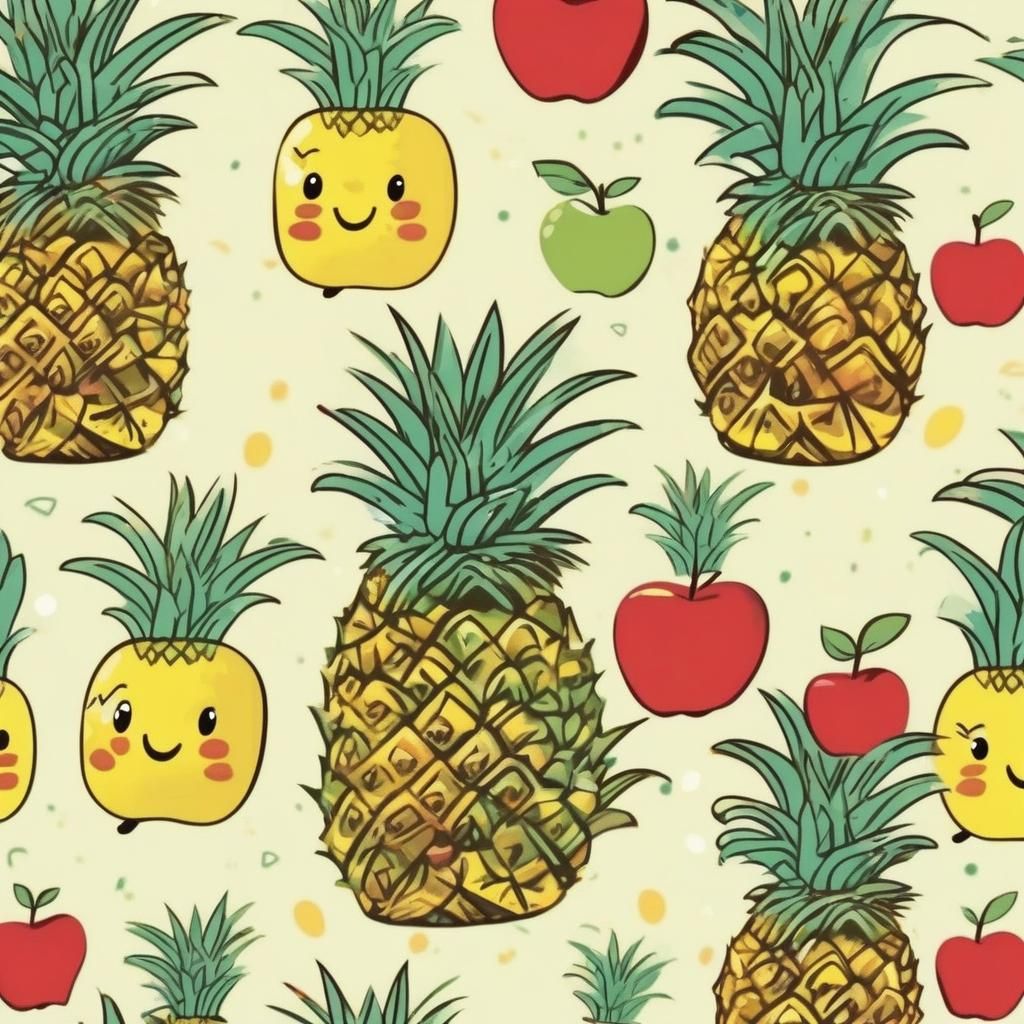 Pineapple Waving Goodbye to Apple