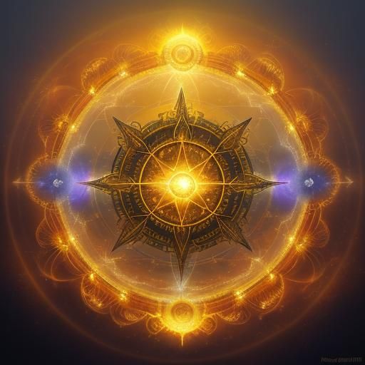 Solar Plexus Chakra Art in Ethereal Fantasy Style