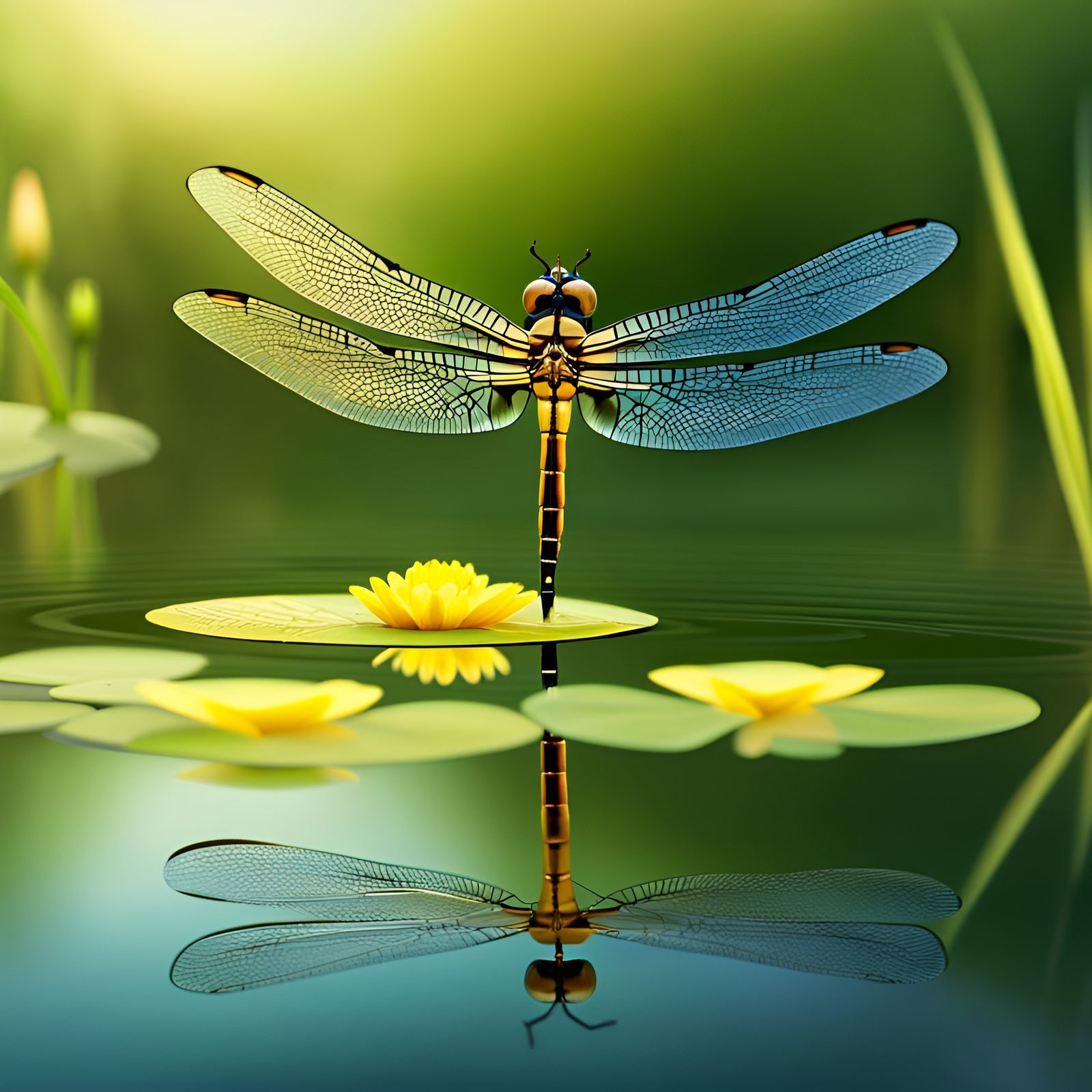 A dragonfly resting