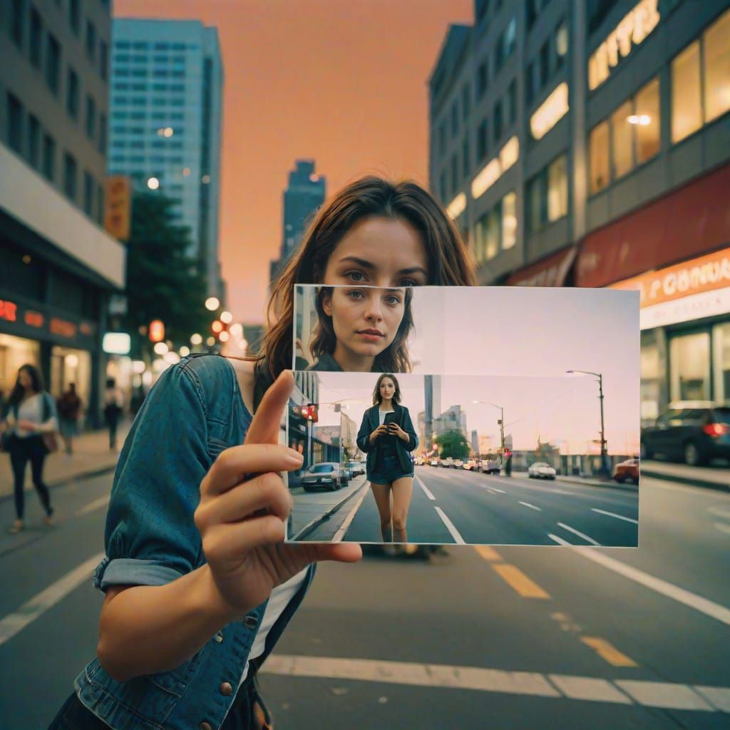 Ethereal City Portrait in Filmic Style