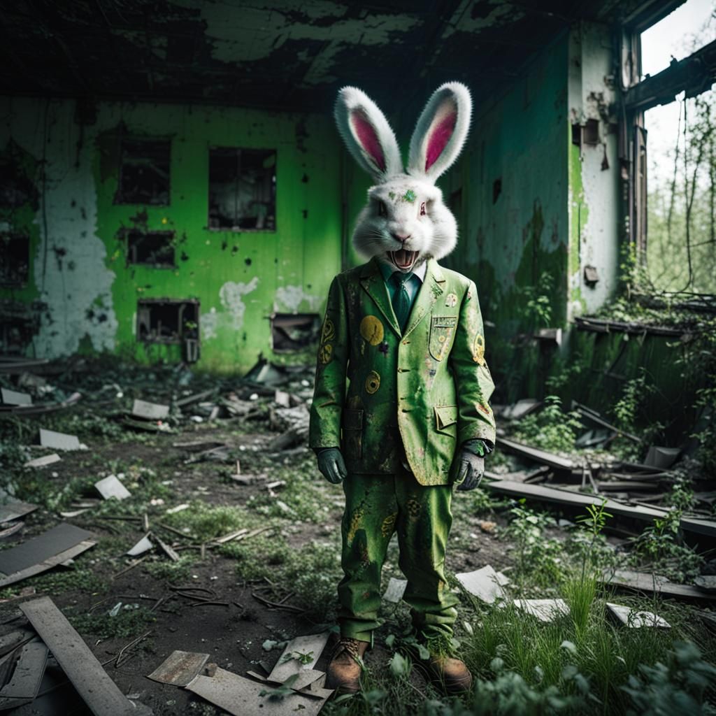 Radioactive Easter Bunny Haunts Chernobyl: Hyperrealistic Ar...