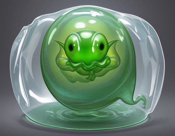 Alien Cocoon Traps a Being in a Thick, Slimy Membrane