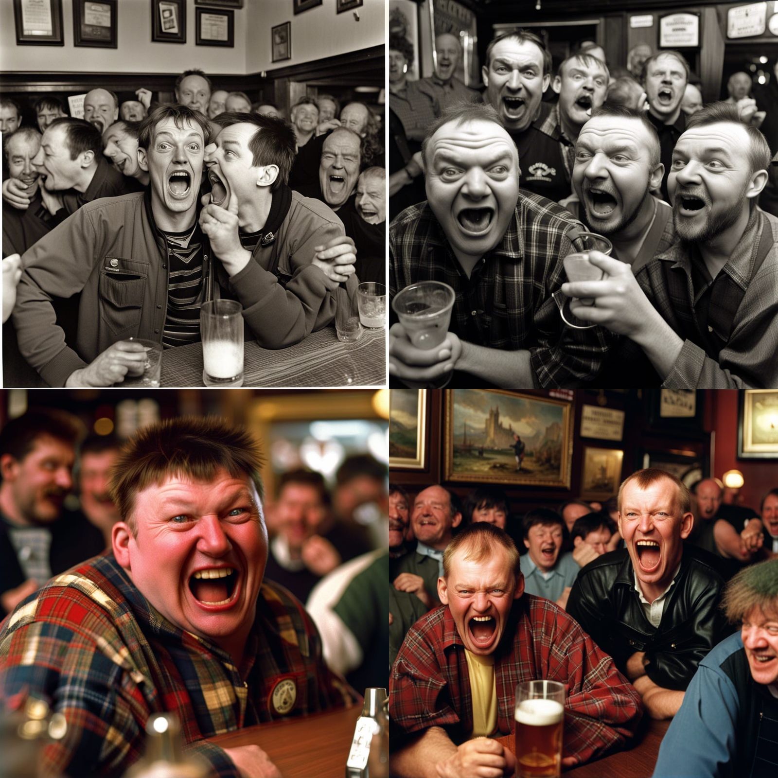 busy scottish pub, arbroath Scotland, 1992