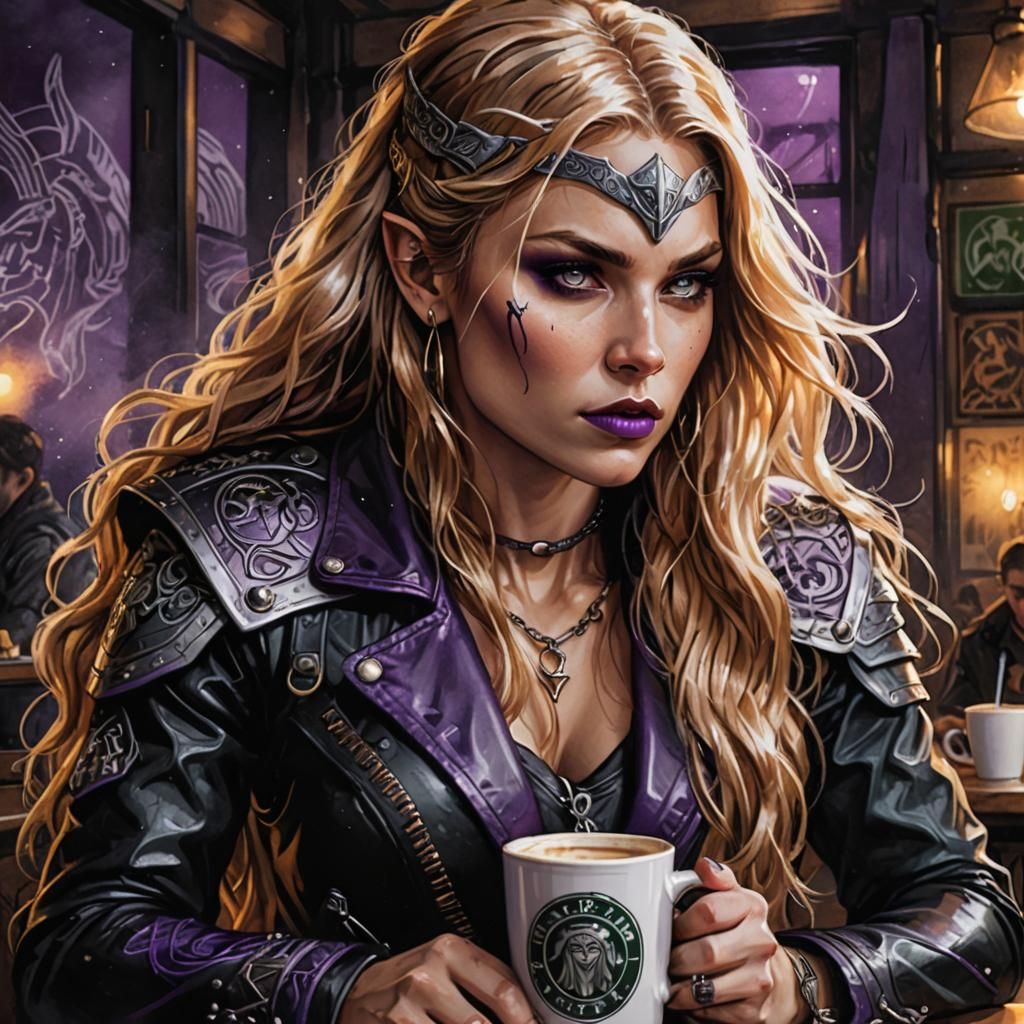 Valkyrie Portrait in Dark Fantasy Illustration Style