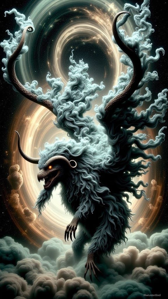 <lora:Morkaiverse:1.0> Demon of Enders, galctic demon, massi...