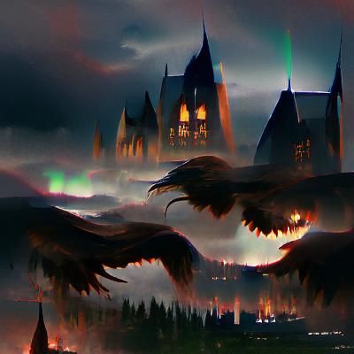 Sinister Hogwarts Castle Art