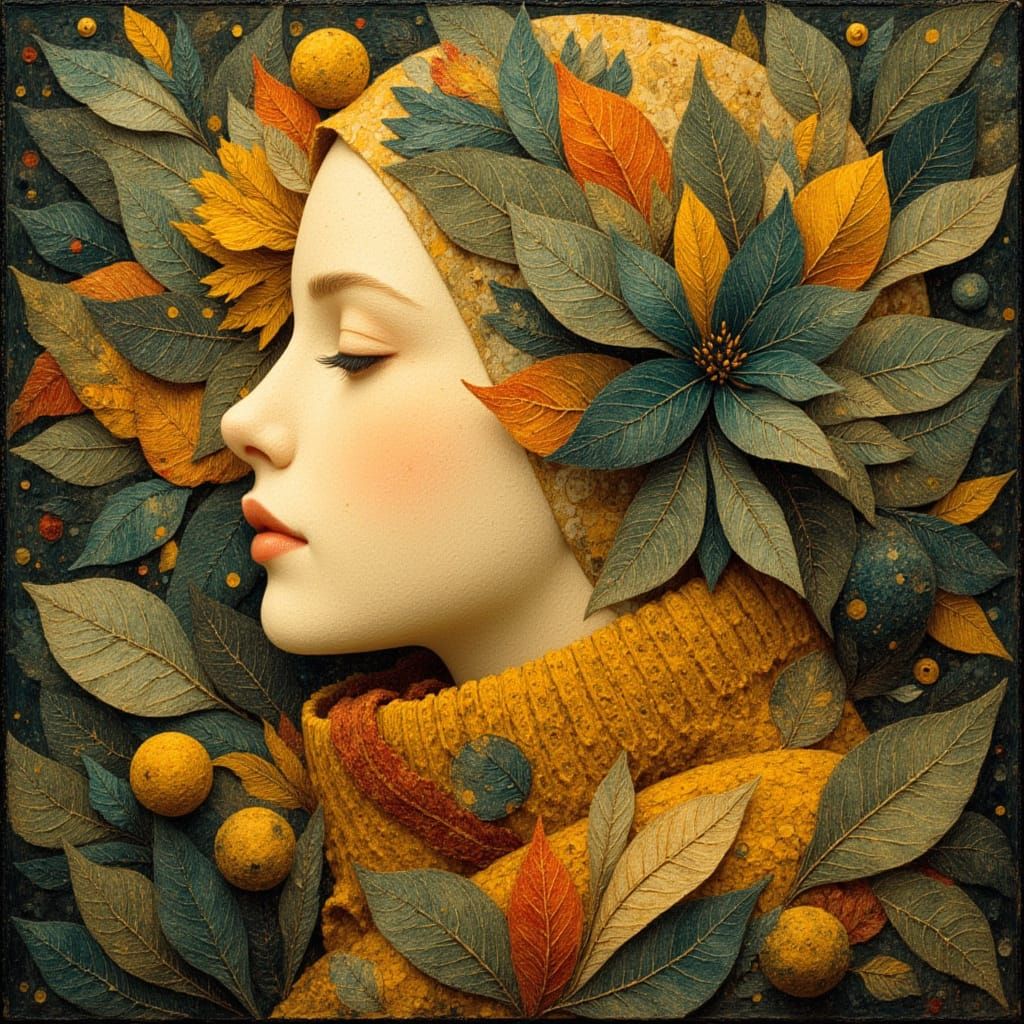 Nature Goddess in Art Nouveau Style