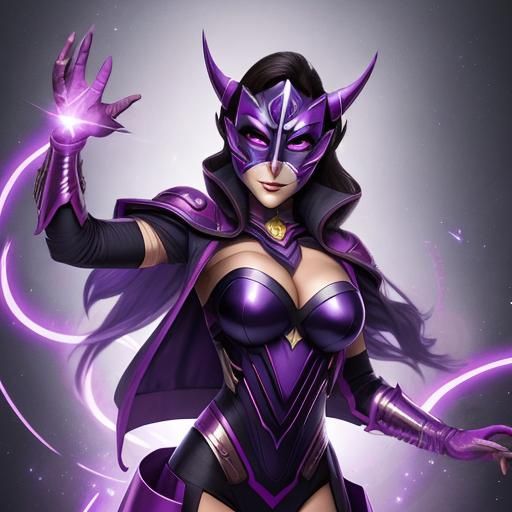 Keira Starlight as Wizz-Girl with Mask