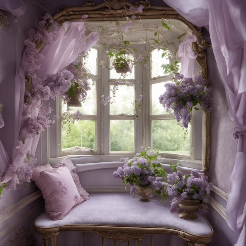 Rococo Fairy Princess Room with Lilacs