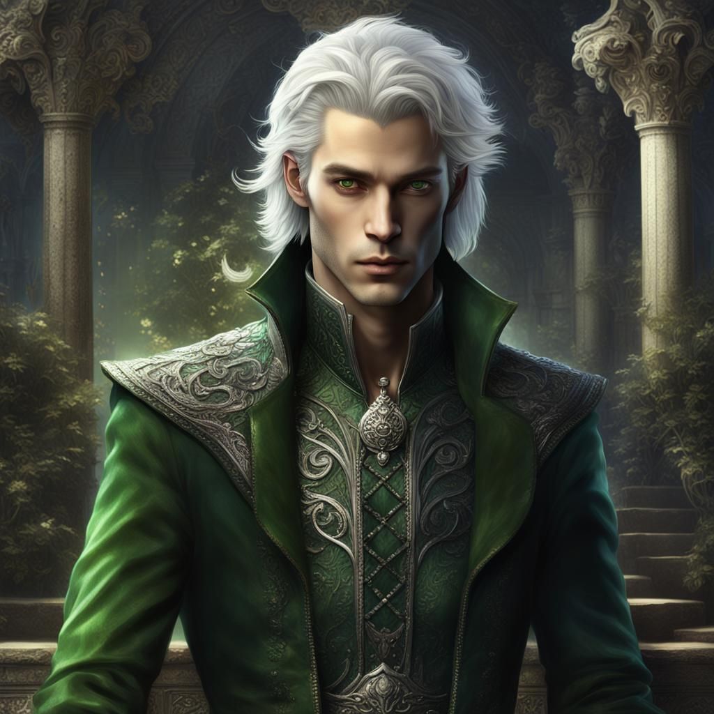 Ethereal Prince Cardan: Detailed Fantasy Concept Art
