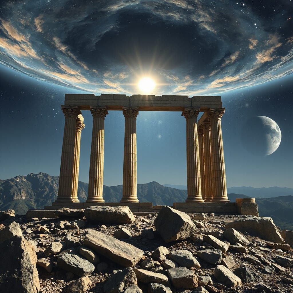 Columns of Ancient Temples Reach for the Cosmos