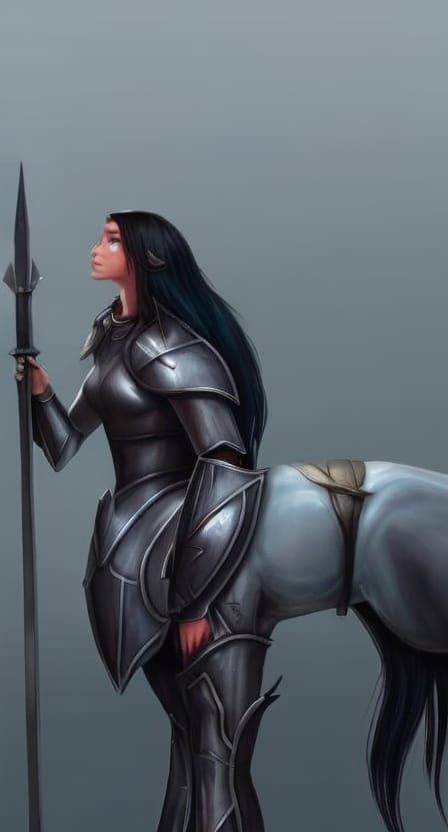 Fantasy Centaur Knight in Heavy Armor