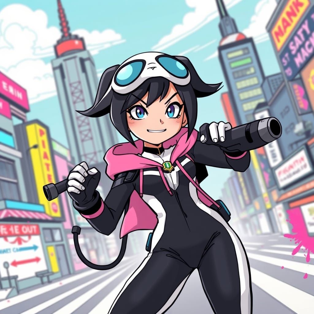 Mischief Maker in a Neon Dreamscape