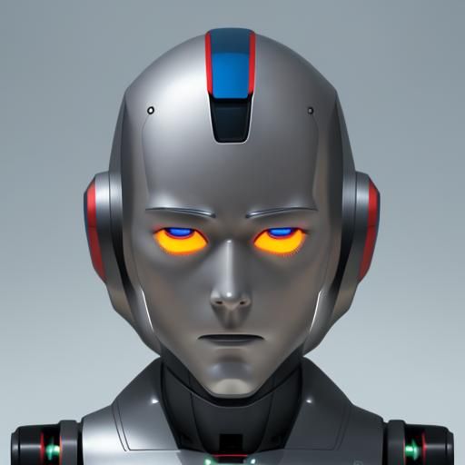 Robot Head Thinking Animation as GIF