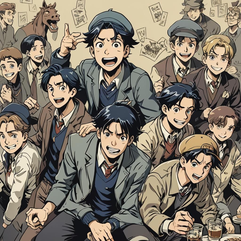Jughead's 1920s Anime-Style Adventure with Friends