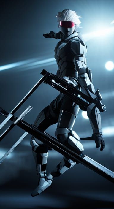 Epic Metal Gear Raiden High-Speed Jump in 8K