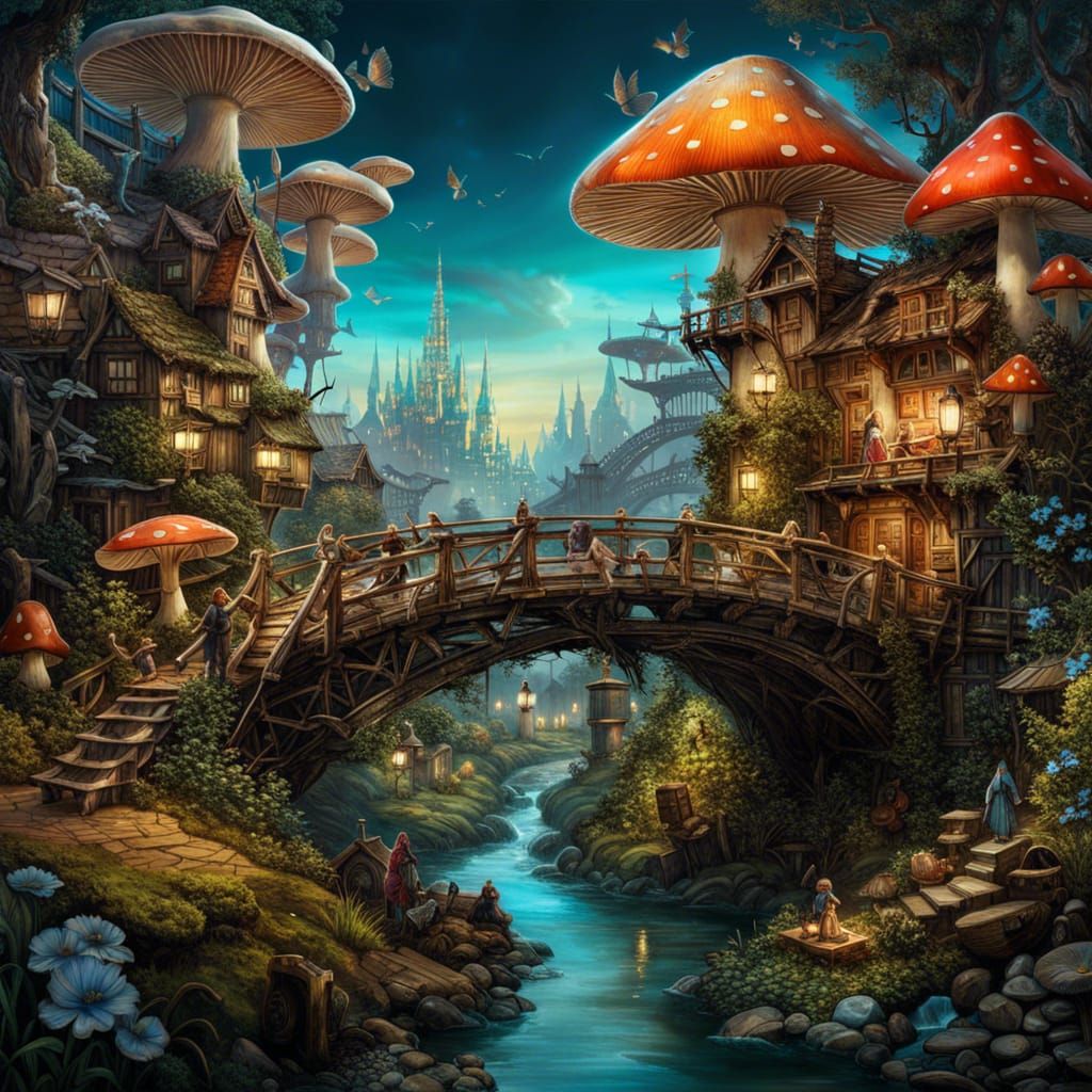 Mushroom City Bridge: Fantasycore Masterpiece