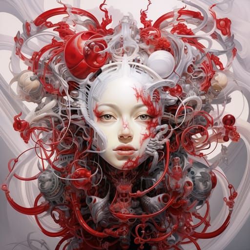 Ethereal Biomorphism: Rococo Sci-Fi Vision