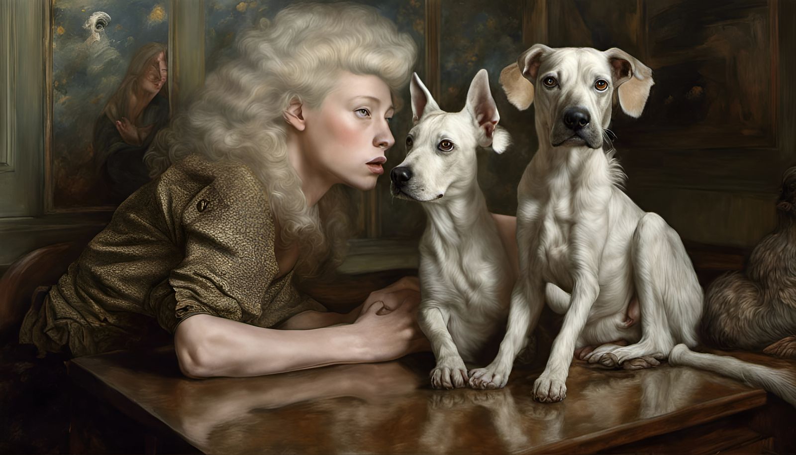 Alien Pets and People in Dreamy Glazed Style