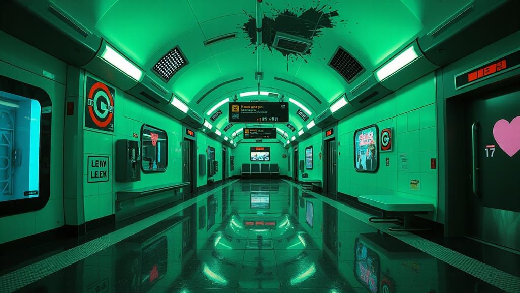 Utopian Future Metro in Frutiger Metro Aesthetic