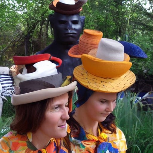 Whimsical Clay and Sunshine Hats as Avant-Garde Art