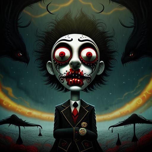 Surreal Billy Puppet Inspired by Burton and Dalí