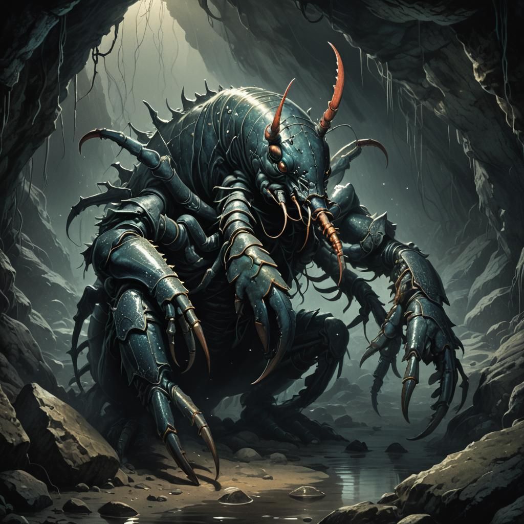 Lobsterfolk in Dark Fantasy Illustration