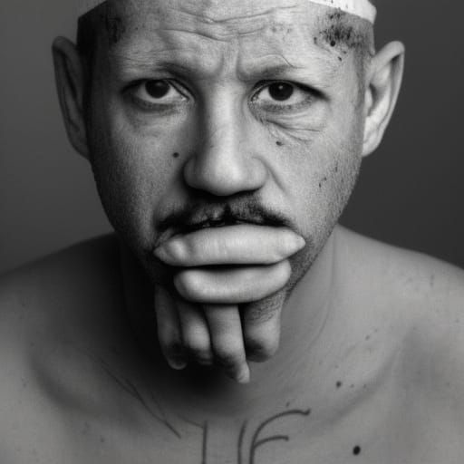 AI Generated Image of a Sick Person