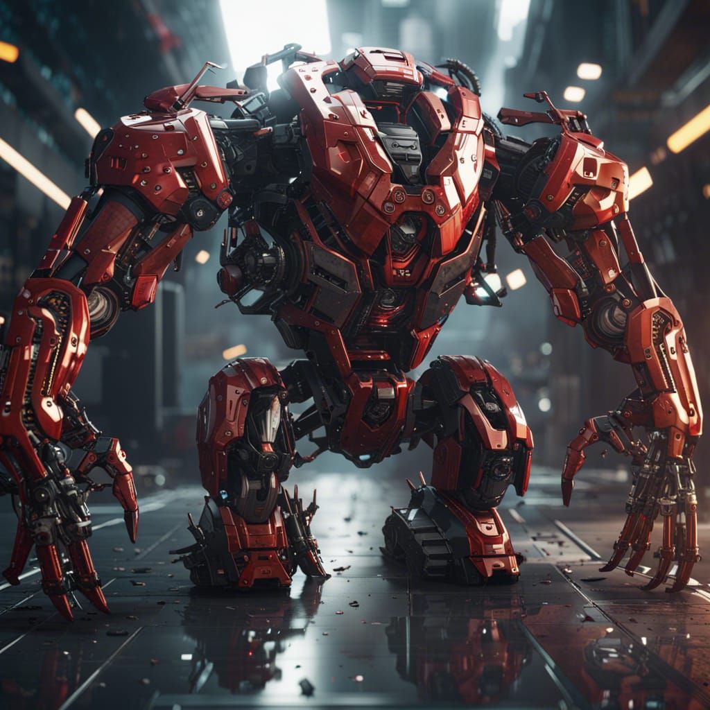 Carnage in Mech Suit: Cinematic Sci-Fi Render