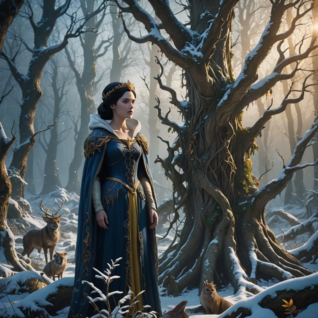 Snow White in Mystical Forest Concept Art