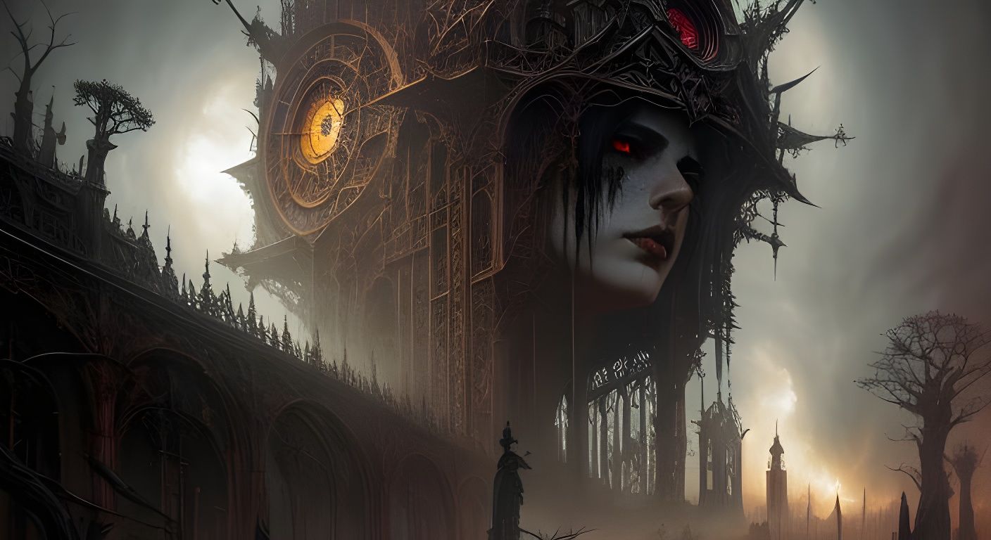 Surreal Horror Image in Gothic Colors