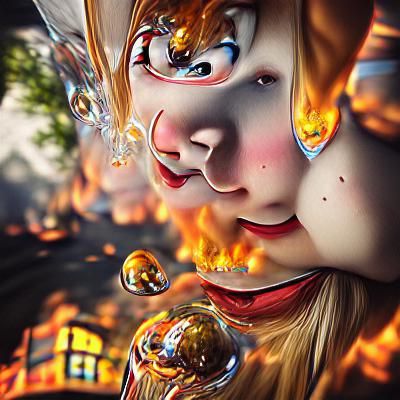 Wonderland Ablaze: Hyperrealistic Unreal Engine Scene