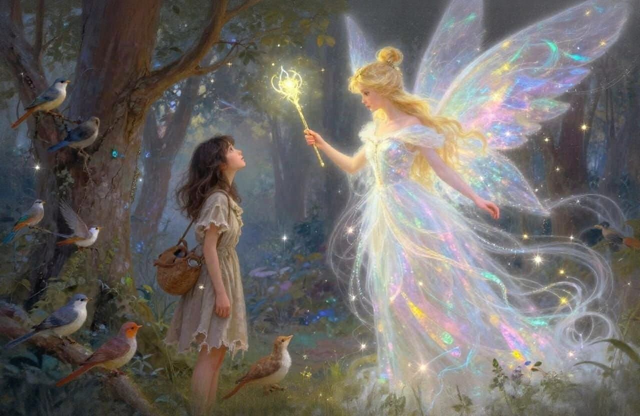 Fairy Godmother Grants Hope in Ethereal Woodland
