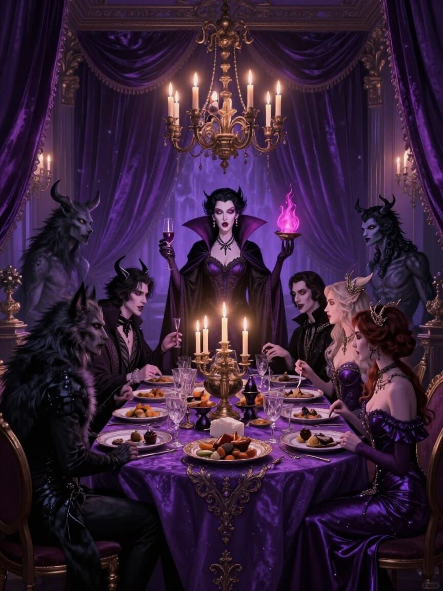Vampires and Guests join the Table for the Feast