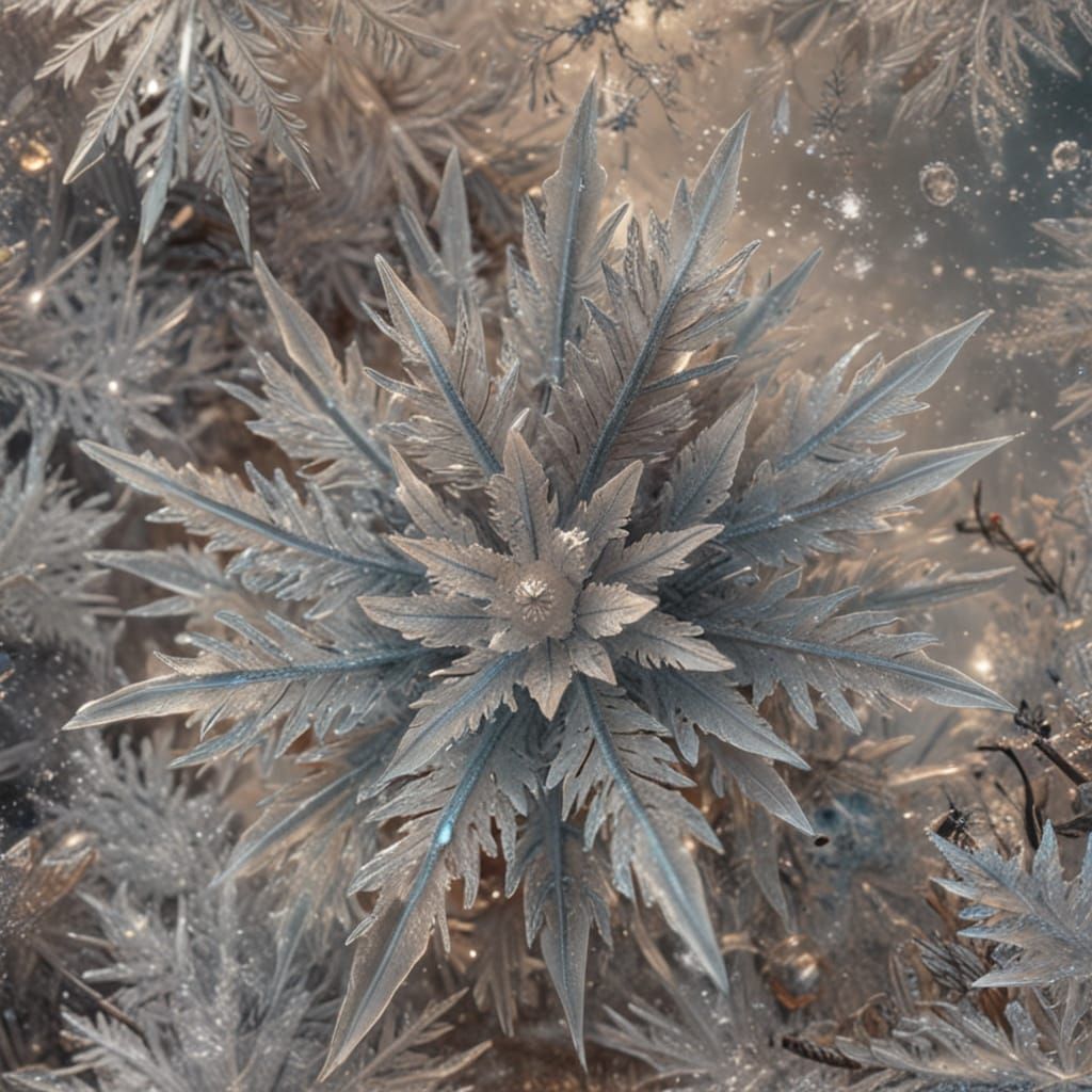 Ethereal Ice Crystals in Fantasy Landscapes
